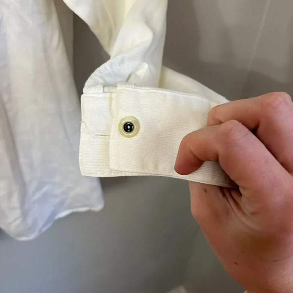 Vtg 80s Jantzen Womens White Button Up Shirt Size XL Embroidered Floral Cottage - Picture 7 of 10